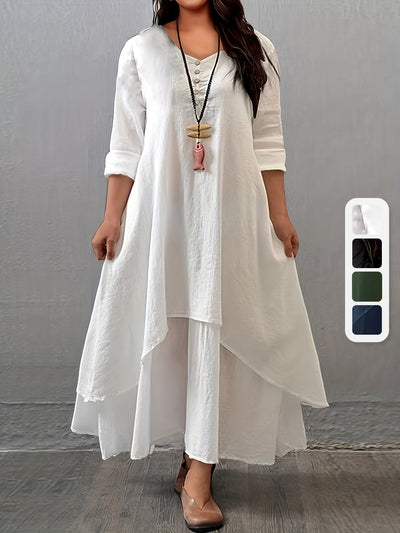 Phoebe | Layered Asymmetrical Dress