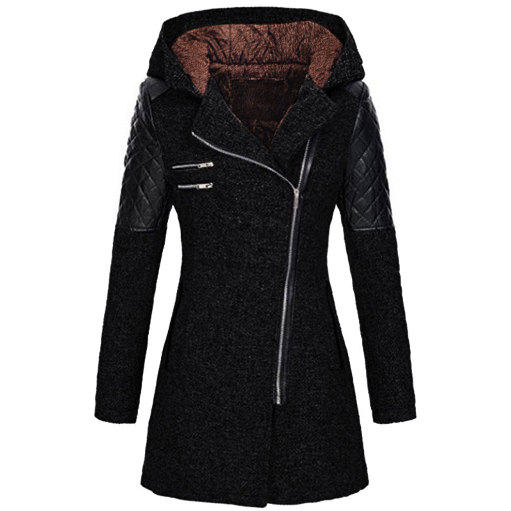 Winter coat with flattering cut for women