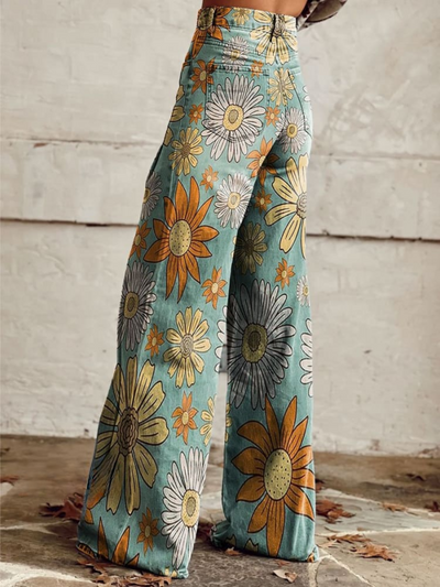 Riley | Vintage Floral Baggy Pants