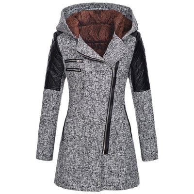 Winter coat with flattering cut for women