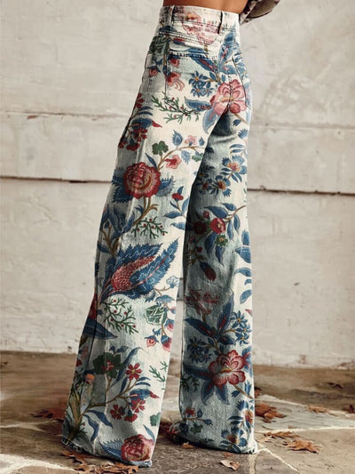 Heidi | Elegant Rose Design Pants