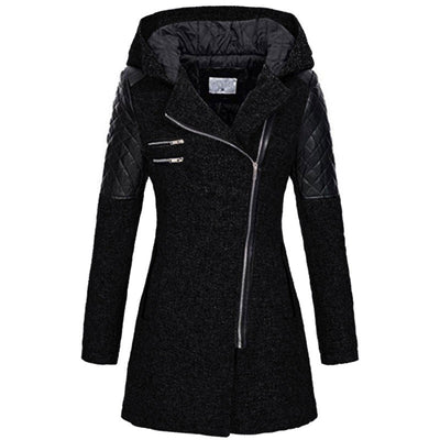 Winter coat with flattering cut for women