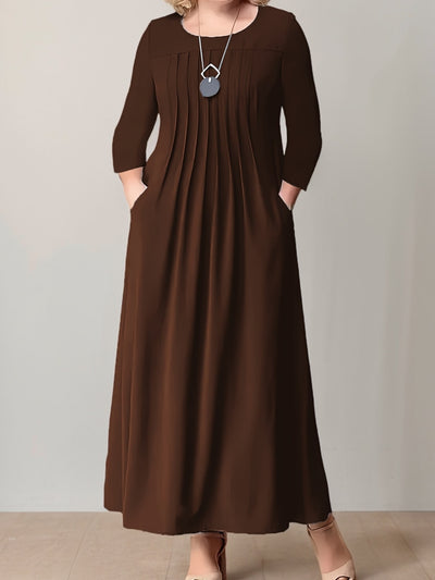 Olivia | Pleated Maxi Dress