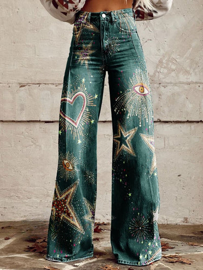 Leslie | Heart Star Baggy Pants