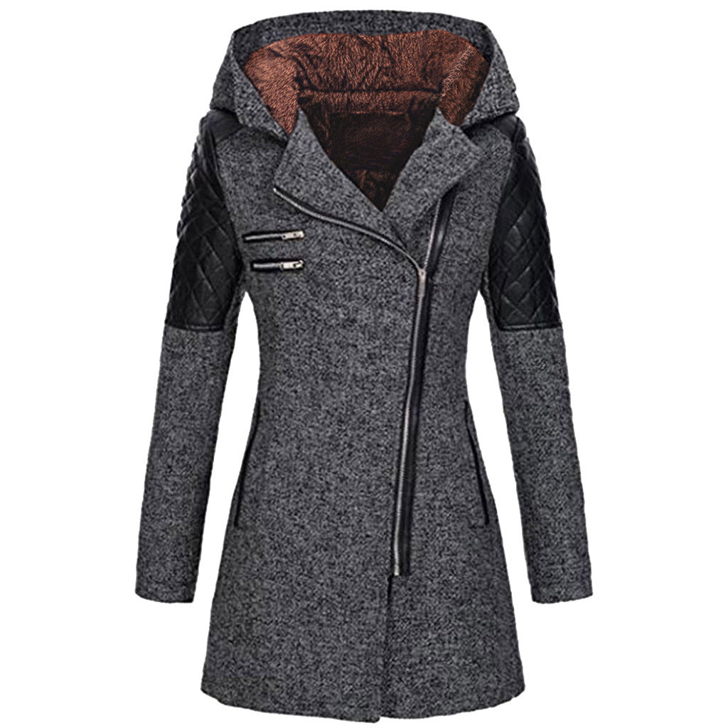 Winter coat with flattering cut for women