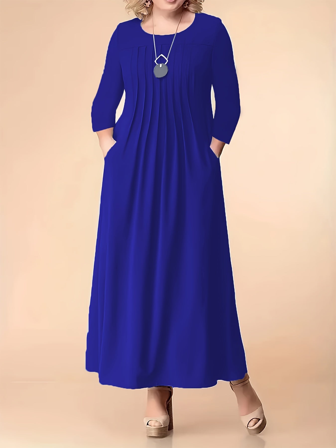 Olivia | Pleated Maxi Dress