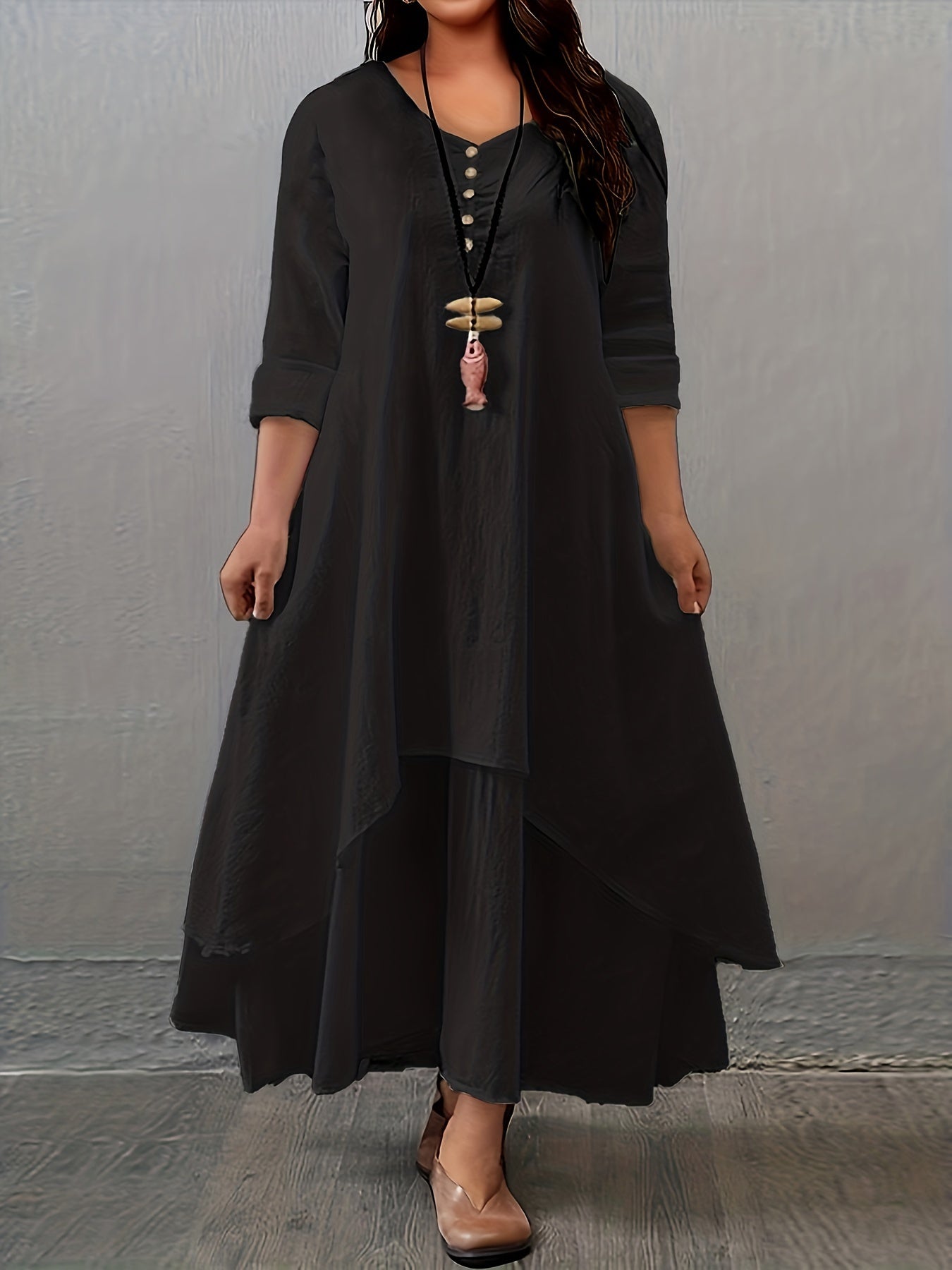 Phoebe | Layered Asymmetrical Dress