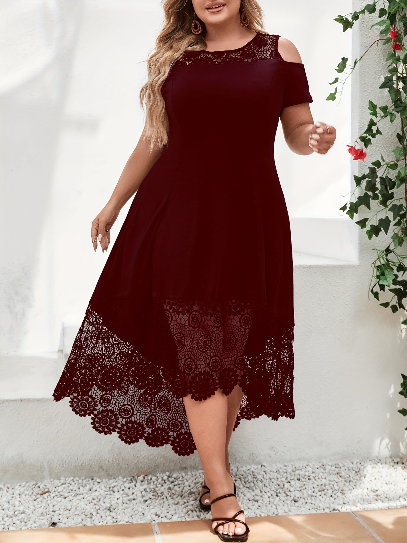 Adriana | Lace Hem Dress