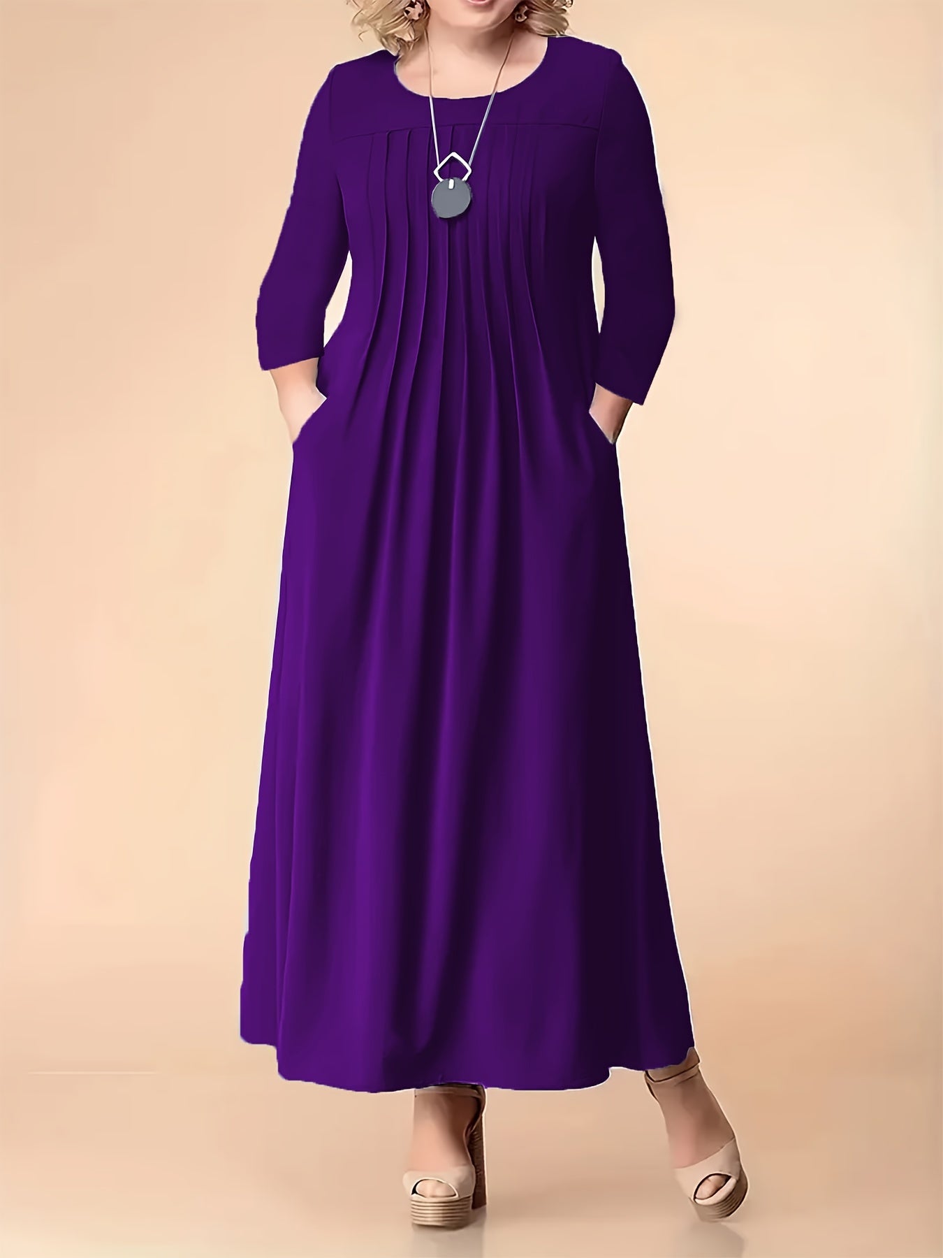 Olivia | Pleated Maxi Dress