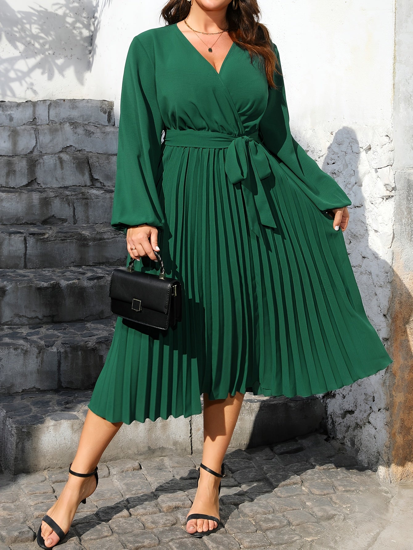 June | Pleated Wrap Dress
