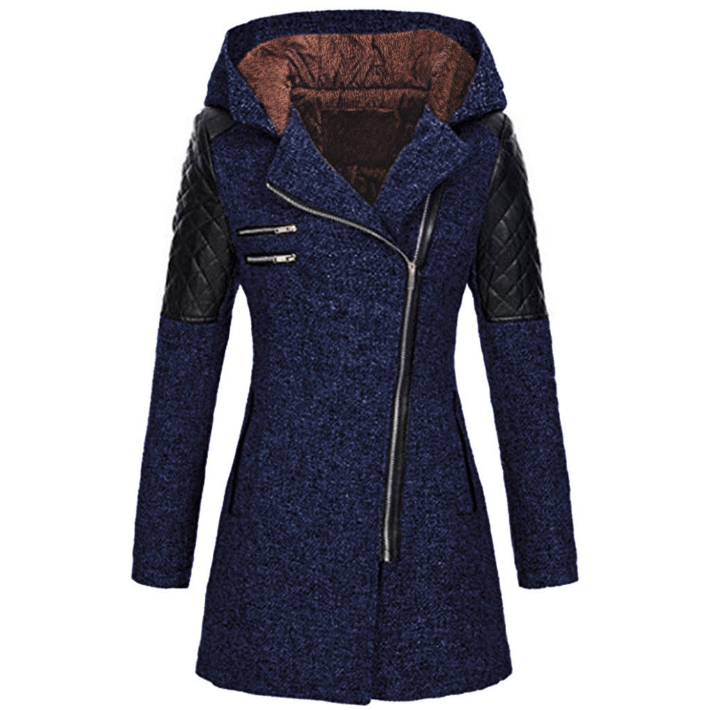 Winter coat with flattering cut for women