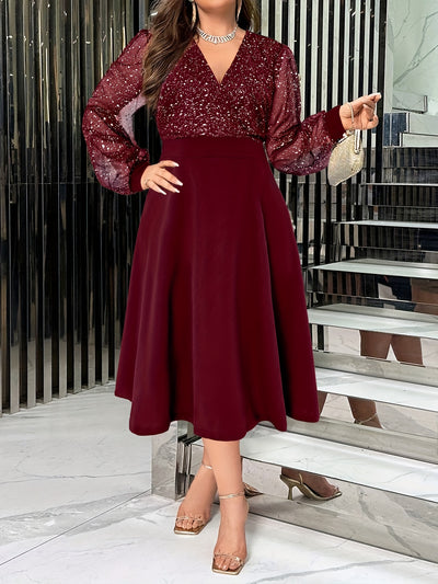 Lillian | Sequin Velvet Dress