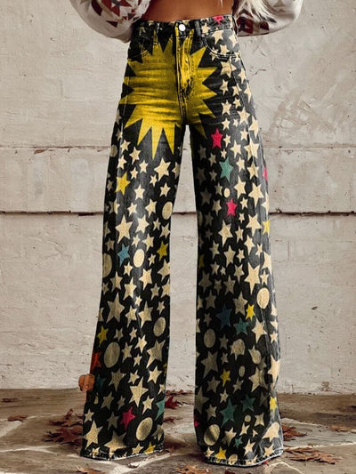 Gabriella | Stylish Star Print Baggy Pants