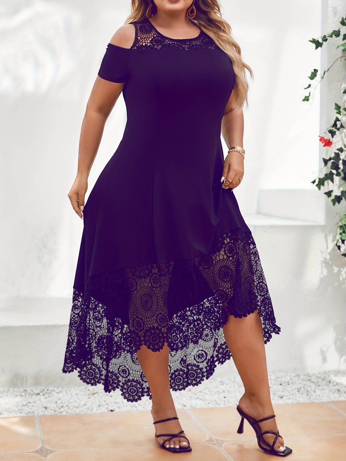 Adriana | Lace Hem Dress
