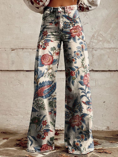 Heidi | Elegant Rose Design Pants
