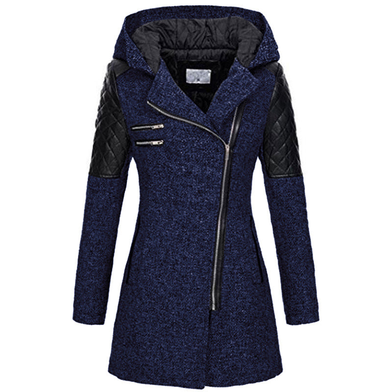 Winter coat with flattering cut for women