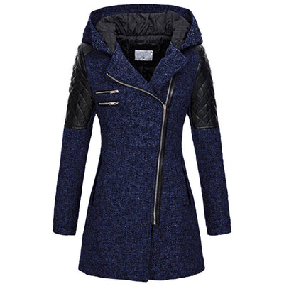 Winter coat with flattering cut for women