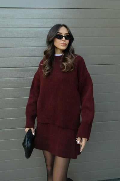 Helena | Knit Suit (Top + Skirt)