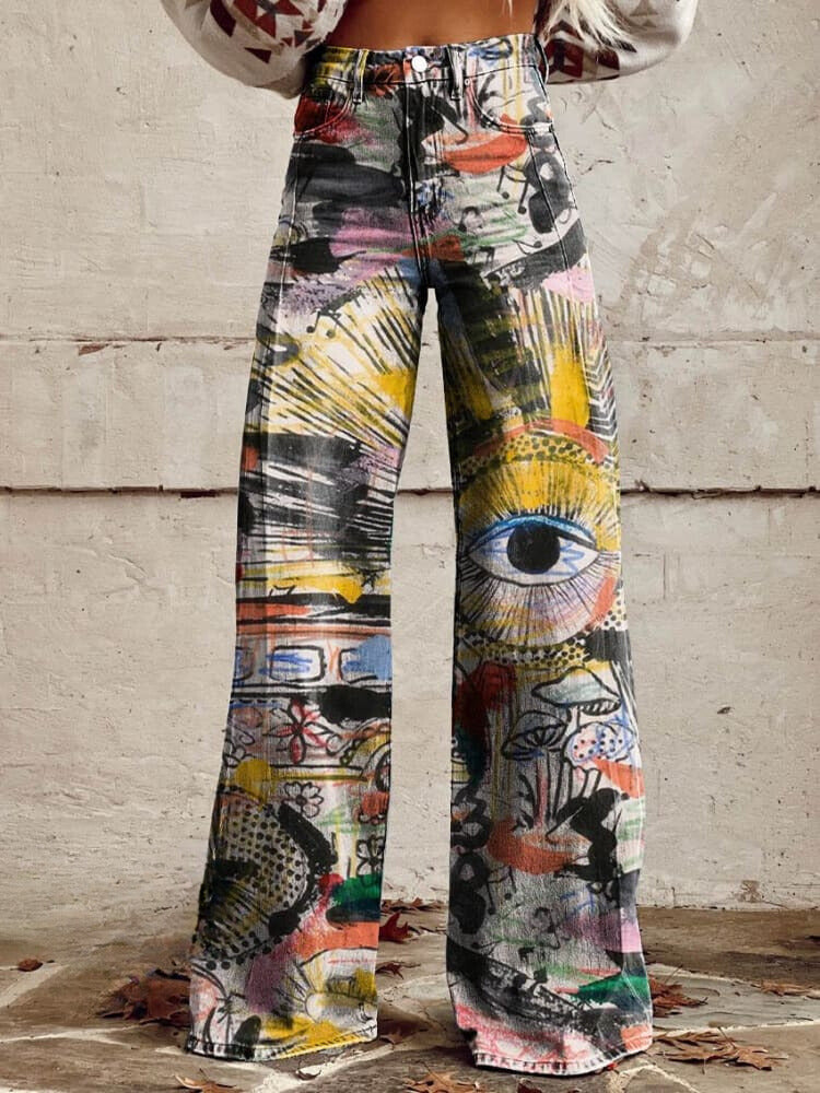 Jenna | Bold Graffiti Design Pants