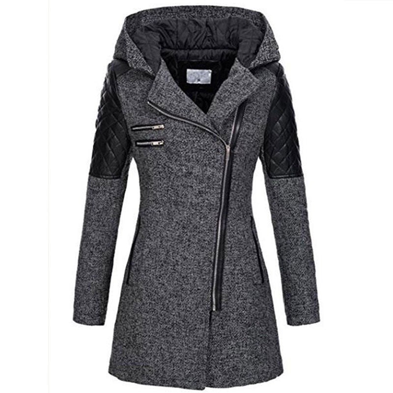 Winter coat with flattering cut for women