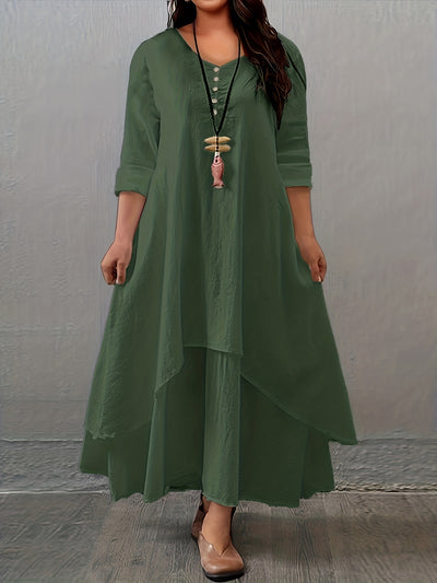 Phoebe | Layered Asymmetrical Dress
