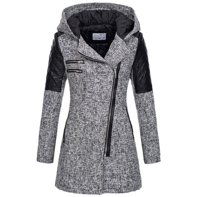 Winter coat with flattering cut for women