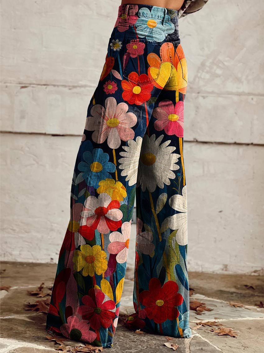 Tiffany | Bold Floral Baggy Pants