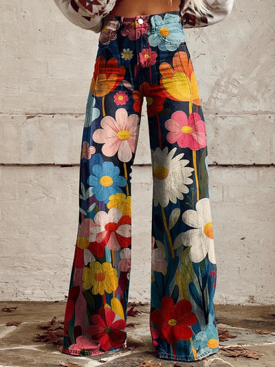 Tiffany | Bold Floral Baggy Pants