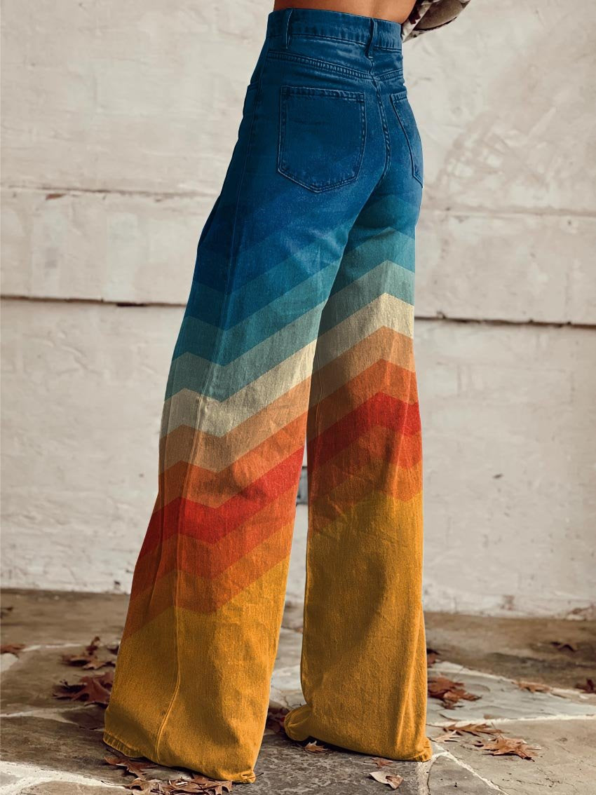 Stella | Retro Chevron Baggy Pants